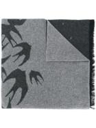 Mcq Alexander Mcqueen Swallow Print Scarf, Women's, Polyamide/wool