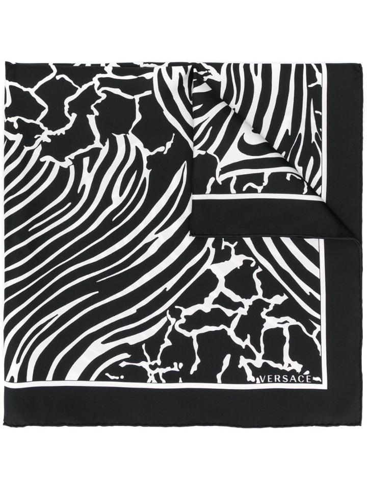 Versace Animal Print Foulard - Black