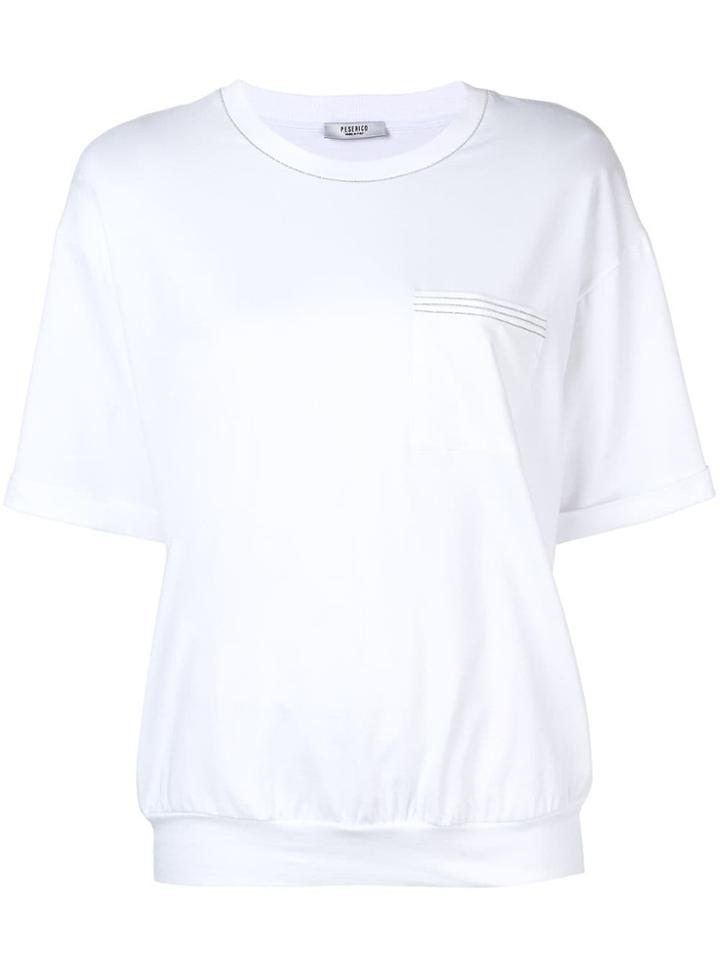 Peserico Metallic Embellishments T-shirt - White