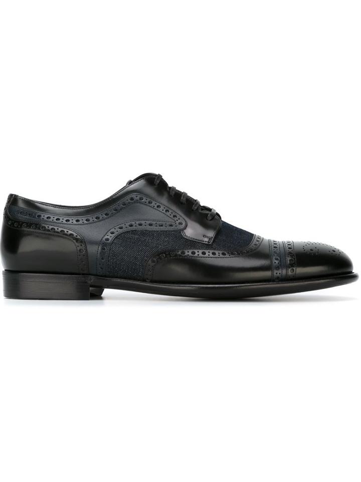Dolce & Gabbana Panelled Brogue Shoes
