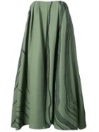 Marina Moscone Marble Stripe Strapless Dress - Green