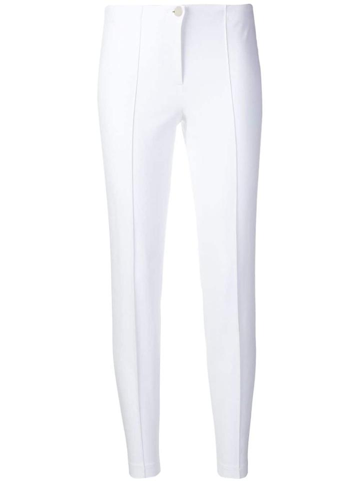 Cambio Raised Seam Skinny Trousers - White