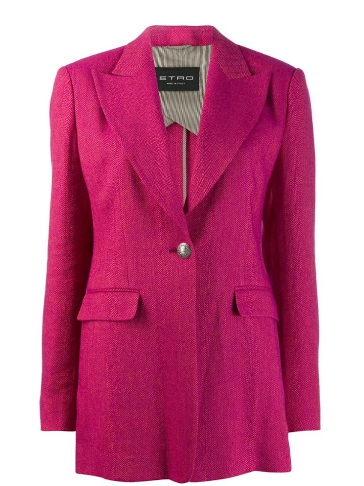 Etro Chevron Pattern Blazer - Pink