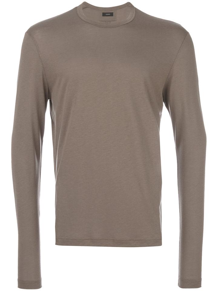 Joseph - Classic Long Sleeved T-shirt - Men - Cotton/lyocell - S, Green, Cotton/lyocell
