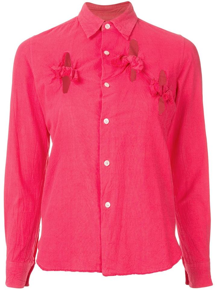 Comme Des Garçons Vintage Knot-detail Fitted Shirt - Pink
