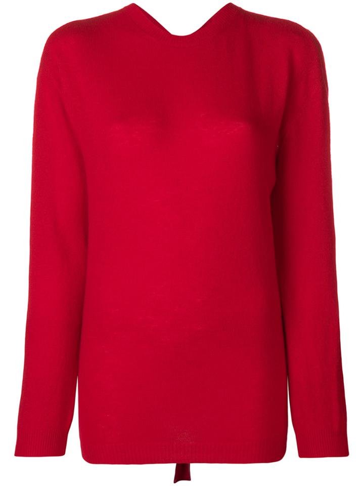 Valentino Mock Neck Sweater - Red