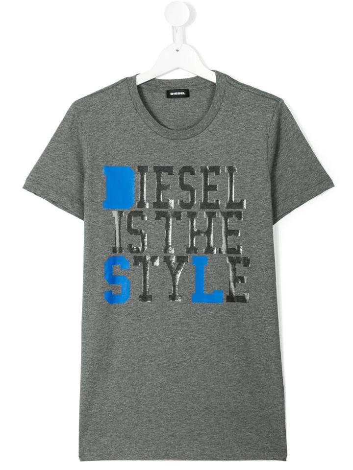 Diesel Kids Teen Tigro T-shirt - Grey