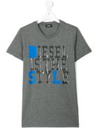 Diesel Kids Teen Tigro T-shirt - Grey