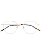 Saint Laurent Eyewear Sl313 Soft-round Frame Glasses - Gold