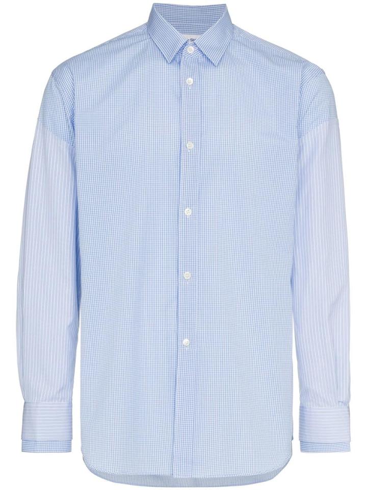 Comme Des Garçons Shirt Double Cuff And Contrasting Panel Cotton Shirt