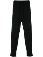 Helmut Lang - Lateral Zip Sweatpants - Men - Cotton/nylon/spandex/elastane/cashmere - M, Black, Cotton/nylon/spandex/elastane/cashmere