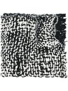 Yohji Yamamoto Chunky Knit Scarf, Women's, Black, Wool