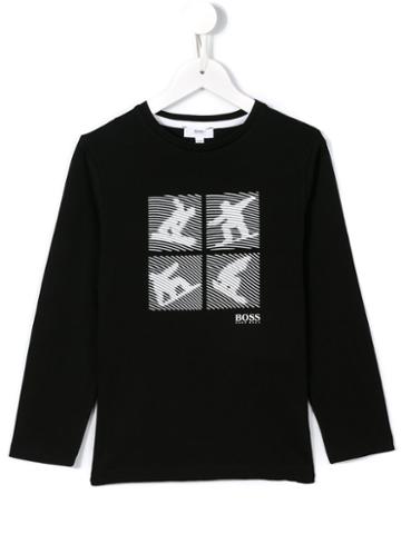 Boss Kids Snowboarder Print T-shirt, Boy's, Size: 8 Yrs, Black