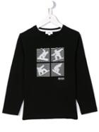 Boss Kids Snowboarder Print T-shirt, Boy's, Size: 8 Yrs, Black