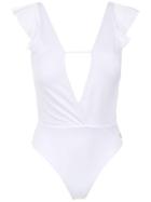 Brigitte Plain Swimsuit - White
