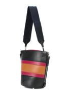 Marni Striped Bucket Bag - Black