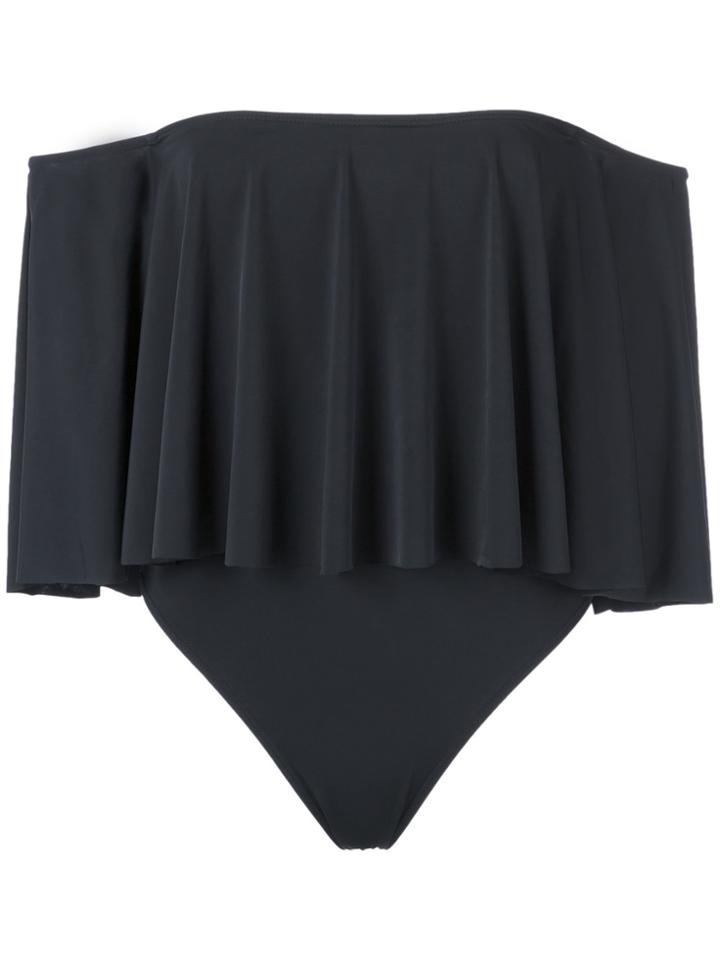 Brigitte Off Shoulder Swimsuit - Black
