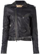 Pihakapi Floral Embroidered Biker Jacket