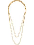 Chanel Vintage Pearl Chain Necklace - Gold