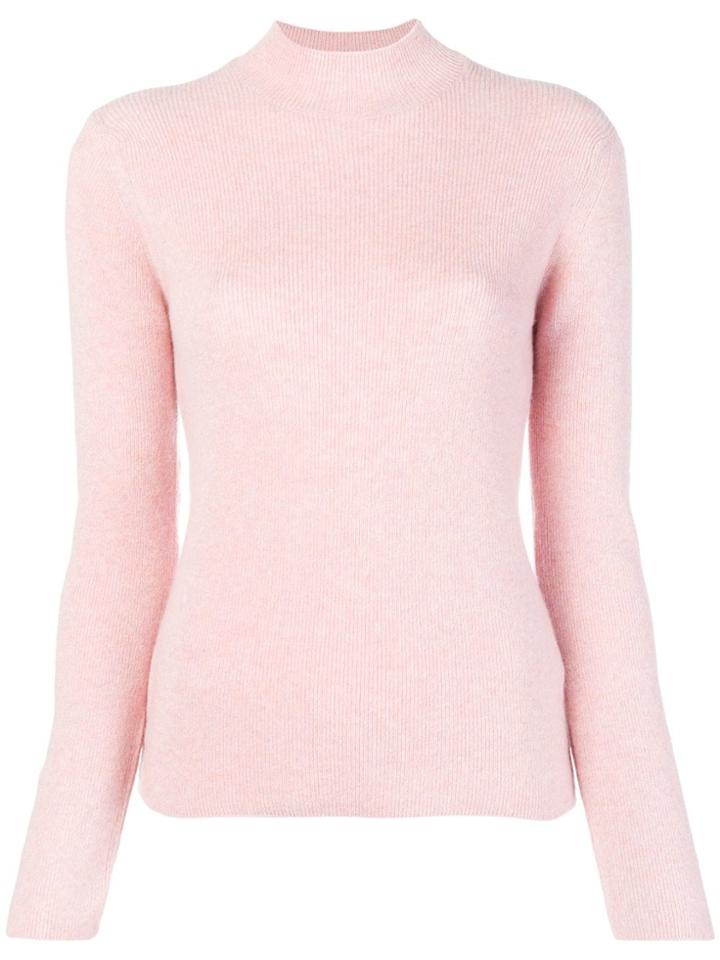 Pringle Of Scotland Ribbed Roll Neck Sweater - Pink & Purple