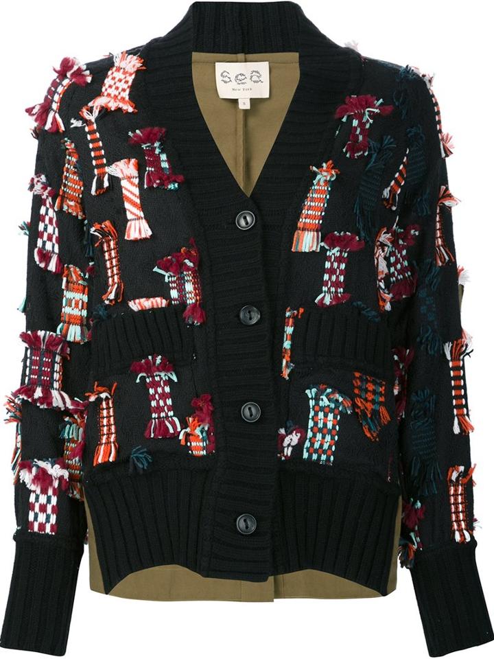 Sea 'confetti' Cardigan, Women's, Size: Xs, Black, Cotton/acrylic/polyester/wool