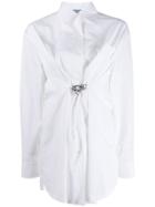 Prada Lobster Claw Buckled Front Shirt - White