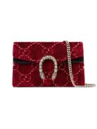 Gucci Dionysus Gg Velvet Super Mini Bag - Red
