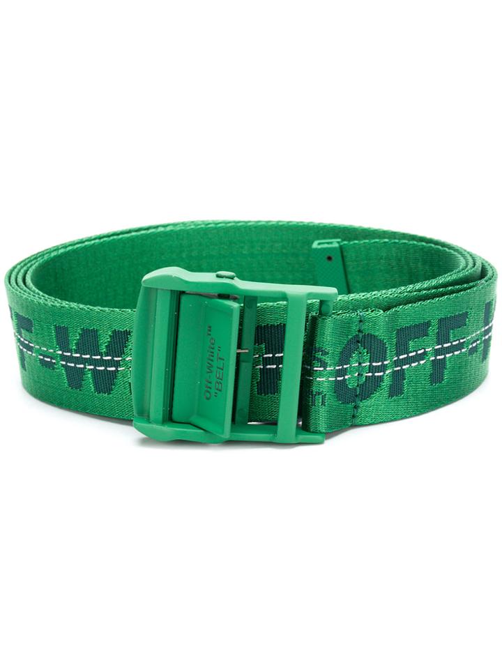 Off-white Woven Logo Belt - Green