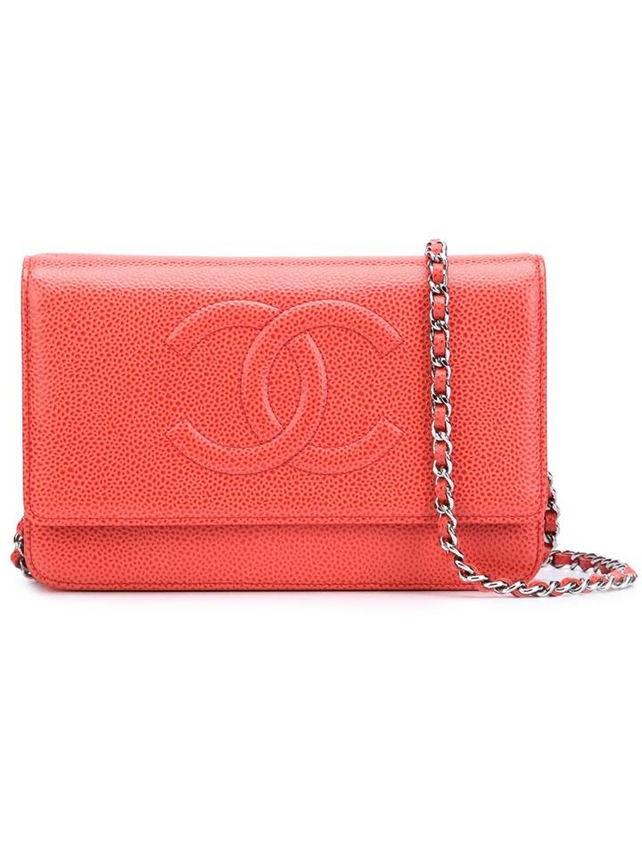 Chanel Vintage Cc Logo Chain Wallet