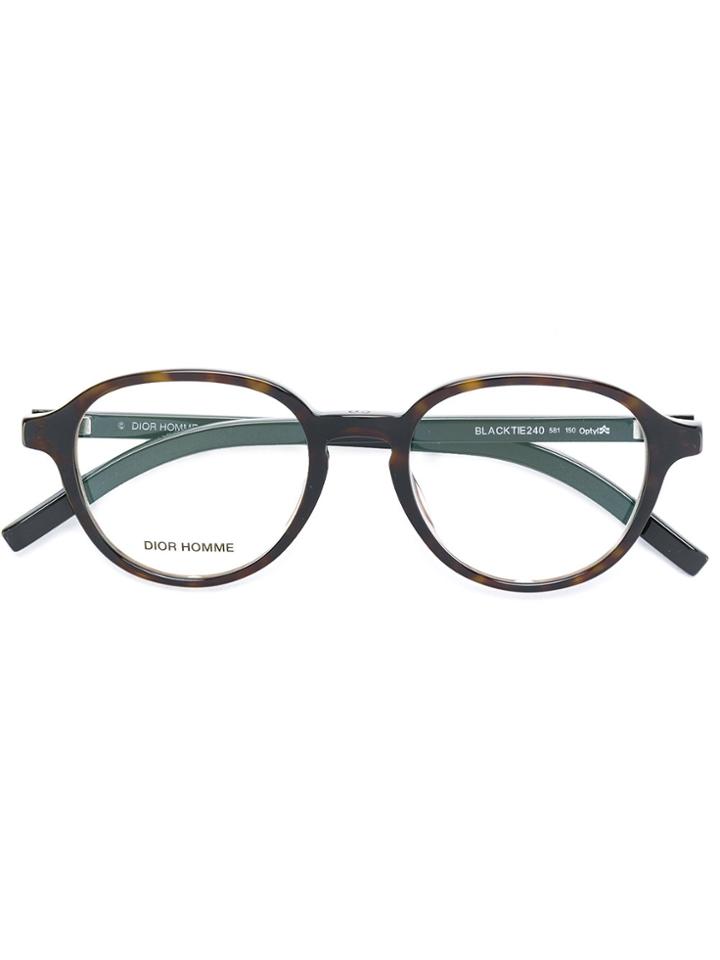 Dior Eyewear Black Tie 240 Glasses - Brown
