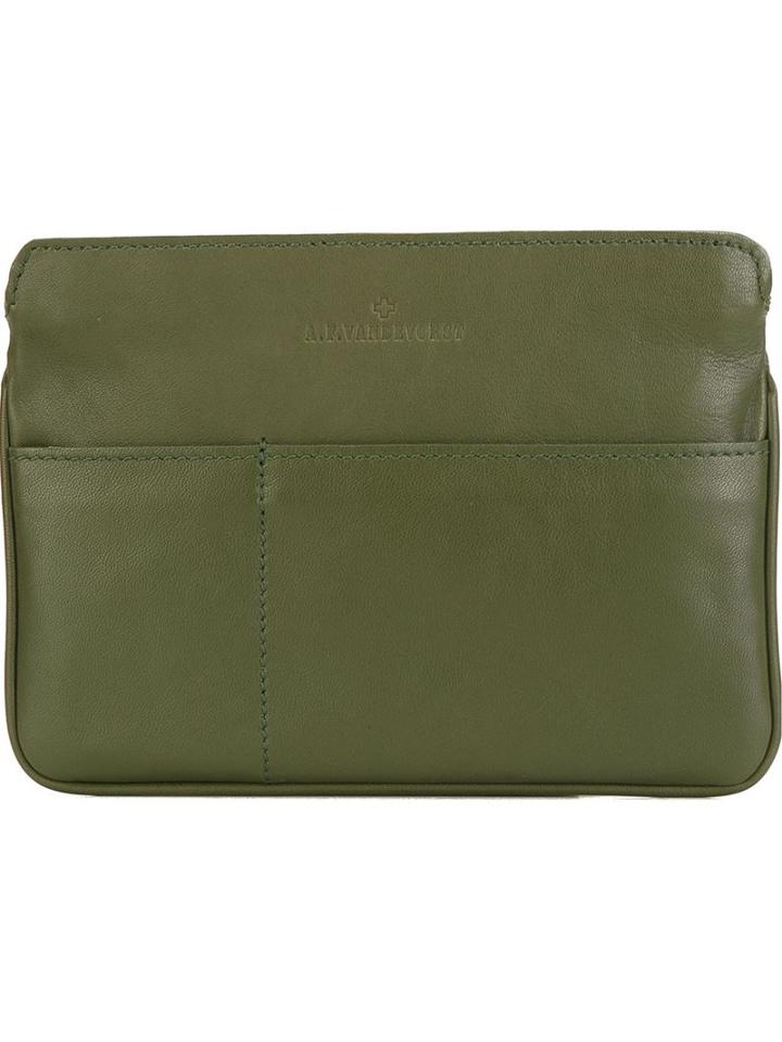 A.f.vandevorst '161a1411' Clutch, Women's, Green, Calf Leather