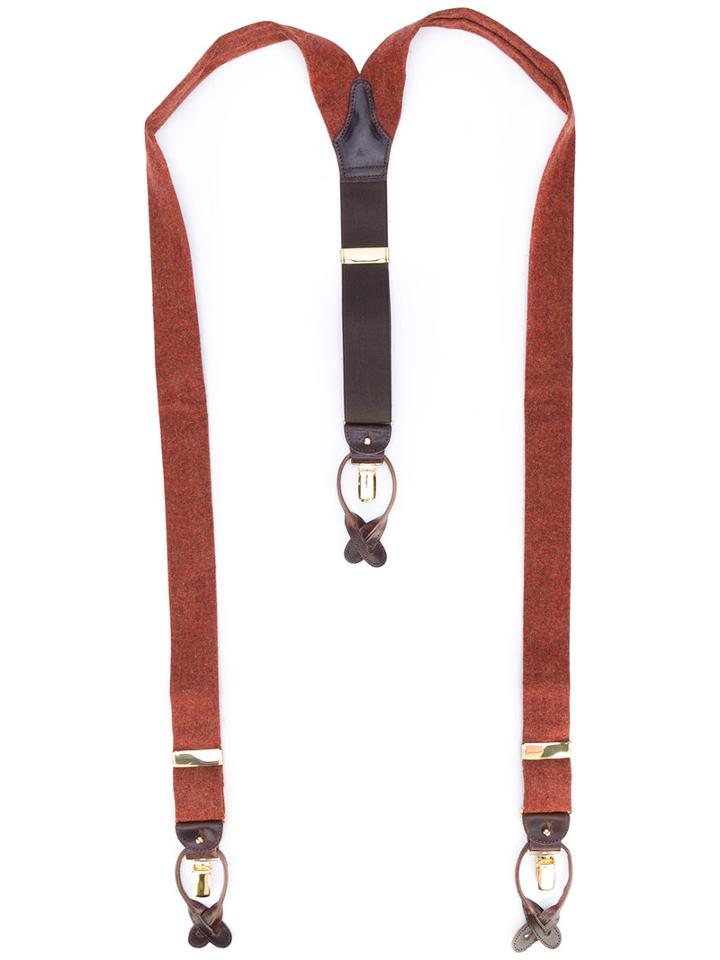 Albert Thurston - Classic Braces - Men - Wool - One Size, Yellow/orange, Wool