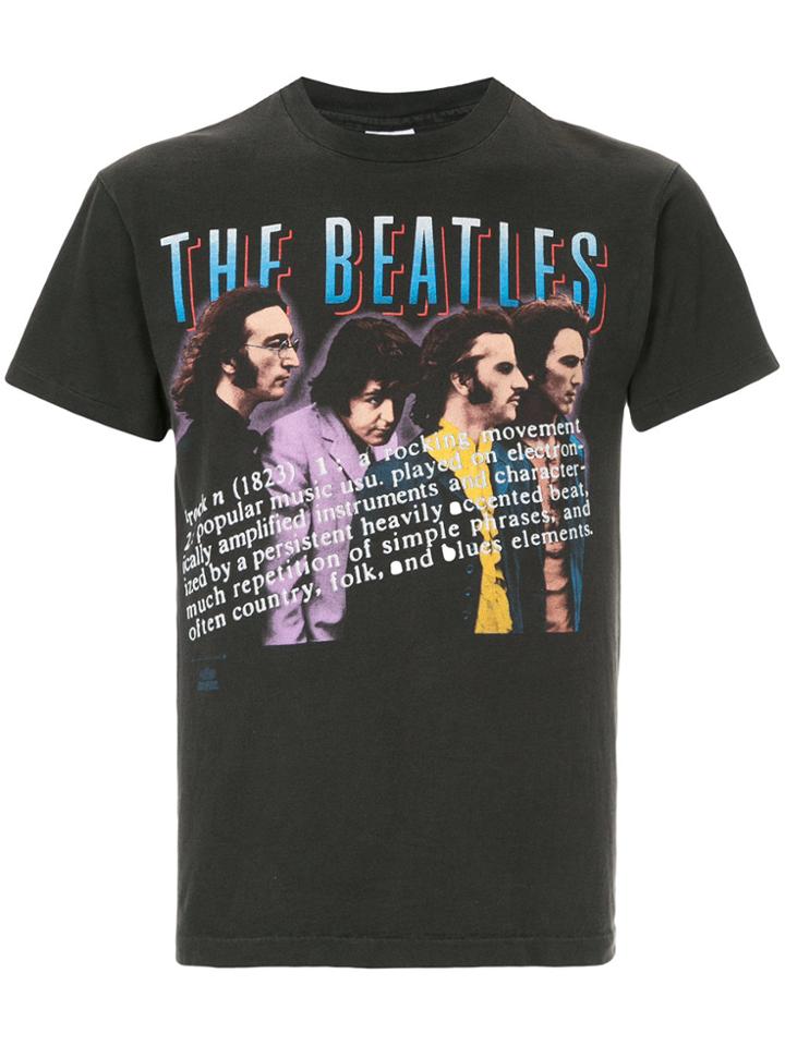 Fake Alpha Vintage The Beatles Print T-shirt - Black