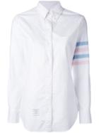 Thom Browne Striped Sleeve Shirt, Women's, Size: 44, White, Cotton