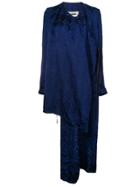 Uma Wang Asymmetric Open Coat - Blue