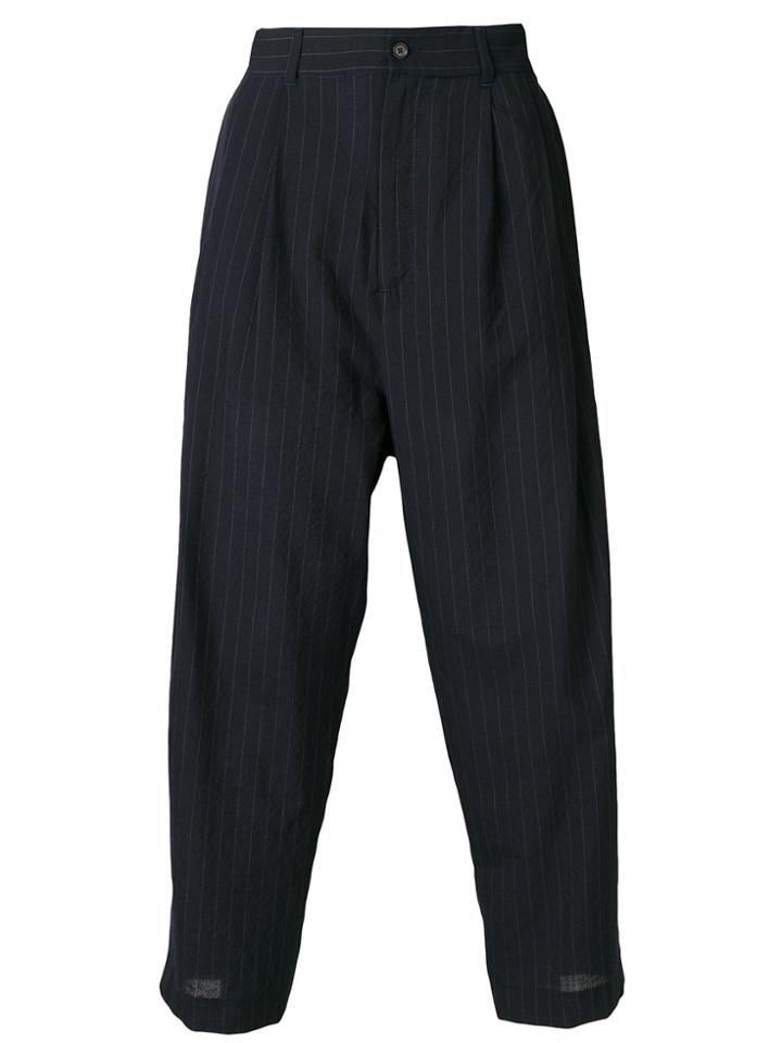 Hed Mayner Slouched Tailored Trousers - Blue