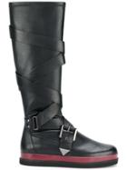 Emporio Armani Buckled Boots - Black