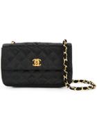 Chanel Vintage Satin Chain Shoulder Bag - Black
