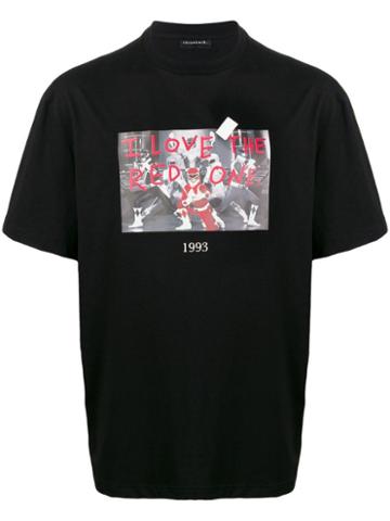 Throwback. Power Rangers Print T-shirt - Black