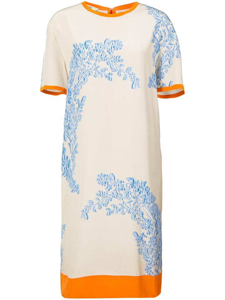 Fendi Printed Floral Dress - Nude & Neutrals