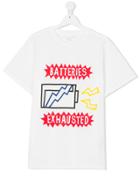 Stella Mccartney Kids Batteries Print T-shirt - White