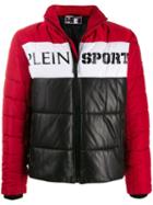 Plein Sport Colour Block Quilted Jacket - Black