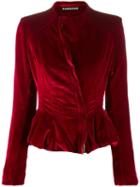 Aganovich Fitted Peplum Jacket - Red