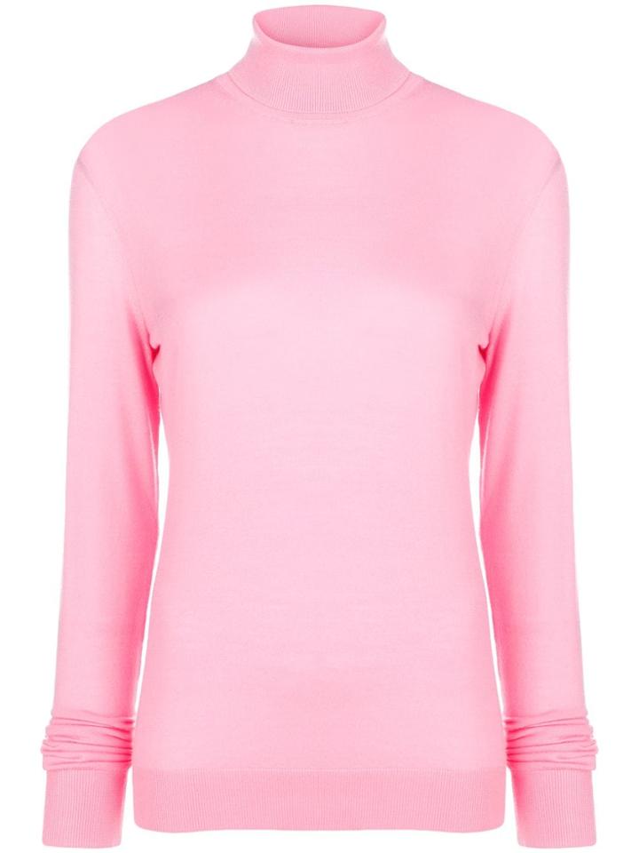 Ports 1961 Turtle-neck Fitted Sweater - Pink & Purple