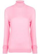 Ports 1961 Turtle-neck Fitted Sweater - Pink & Purple