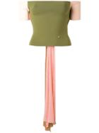 Esteban Cortazar Fitted Off The Shoulder Top - Green