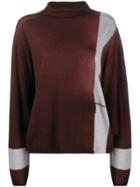 Suzusan Funnel Neck Sweater - Brown