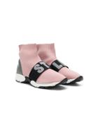 Stella Mccartney Kids Teen Slip-on Logo Sneakers - Pink & Purple