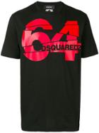 Dsquared2 64 Logo Printed T-shirt - Black