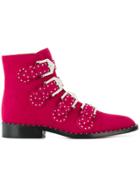 Givenchy Elegant Studded Boots - Pink & Purple